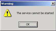 There maybe an error message about a