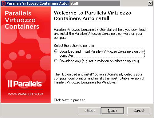 Installing and Configuring Virtuozzo Containers 4.5 on Hardware Node 19 Obtaining Virtuozzo Containers Distribution Set You can use one of the following ways to obtain the Virtuozzo Containers 4.