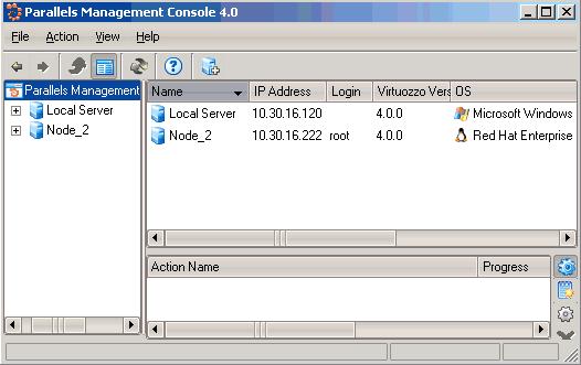 Setting Virtuozzo Tools to Work 49 Figure 20: Management Console - Viewing Registered Nodes Now you can start creating and managing Containers on the registered Hardware Node.