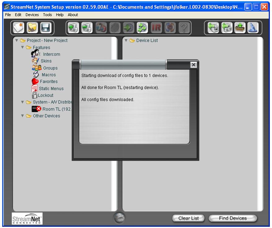 15. Click the X button in the upper-right of the dialog window to exit this screen. 16. From the user interface (TLA250 in the Basic Connection diagram), set the Source to be the ipod Docking Station.