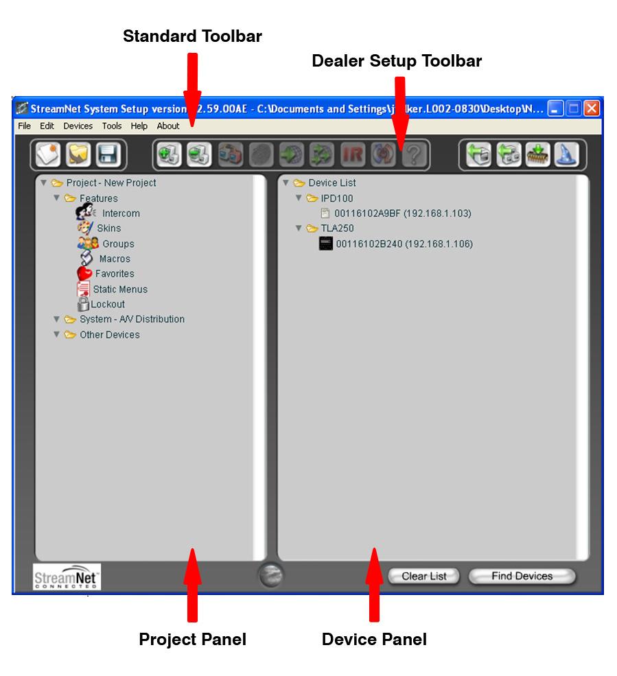 Chapter 3: Dealer Setup and Configuration Screen Overview The components of