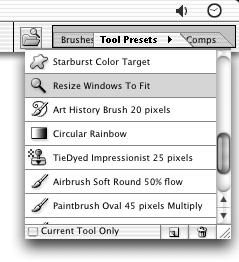 2. Interface Photoshop CS/ImageReady CS for the Web H O T 6. Click the New Tool Preset icon on the Tool Presets picker. 7.
