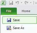Save Save the changes to a document Click on the File tab, click on Save and the changes to the document will be saved, click on the Save icon above the