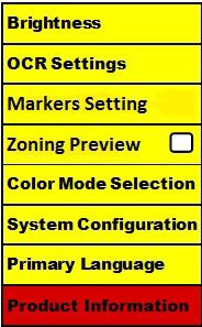 3. Press the [Find] button to enter the OCR Settings menu options. To select an additional OCR Language, turn the [Zoom Wheel] to highlight the desired language.