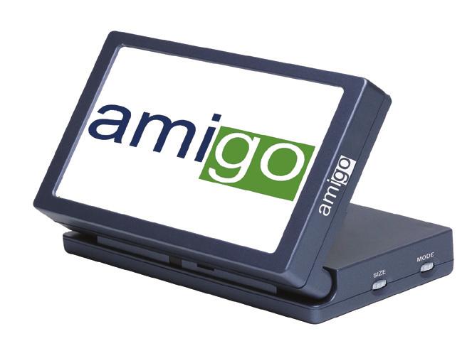 Magnification: 2X 65X (19 LCD) Magnification: 2X 75X (22 LCD) Magnification: 2X 82X (24 LCD) Amigo Amigo is a truly portable desktop magnifier and is the lightest weight it its class.