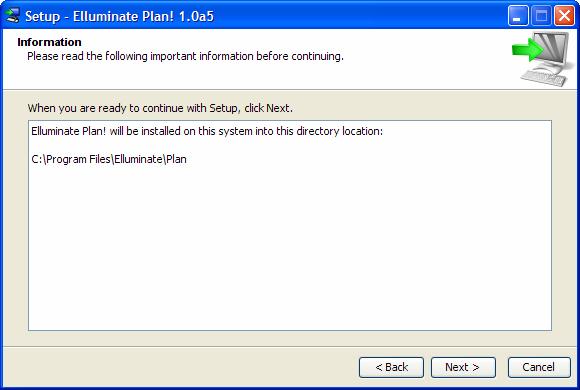 Installation and Registration Guide Installation 5. Specify whether or not you would like the installer to create an Elluminate Plan! icon on your desktop.