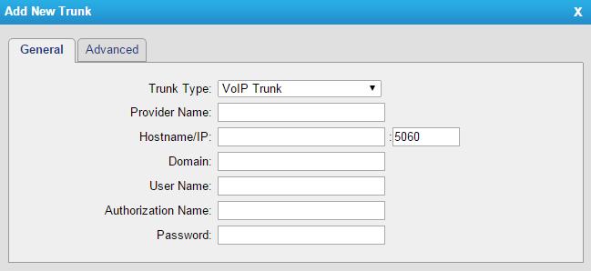 Figure 4-9 VoIP Trunk Settings Table 4-6 of VoIP Trunk Settings Trunk Type Choose the type of trunk, VoIP Trunk.