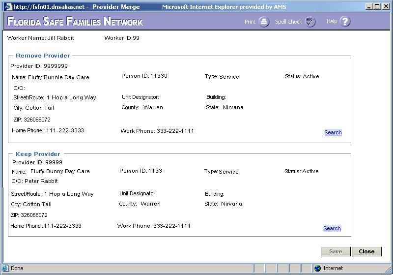 1.2. Pages 1.2.1. Page Prvider Merge 1.2.1.1. Page Overview Navigatin The user can access the Prvider Merge page frm the FSFN main menu by clicking n the Utilities menu ptin and selecting the Prvider Merge sub ptin.
