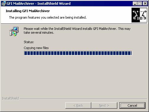Screenshot 14 - GFI MailArchiver installation progress 7.