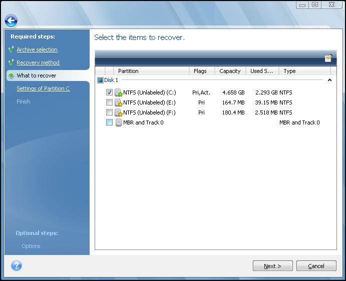 During a single session, you can recover several partitions or discs, one by one, by selecting one disc and setting its parameters first and then repeating these actions for every partition or disc