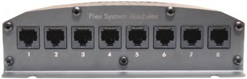 The Flex System Hub The Flex System Hub connects with CyberAudit software and provides power to the Flex System modules.