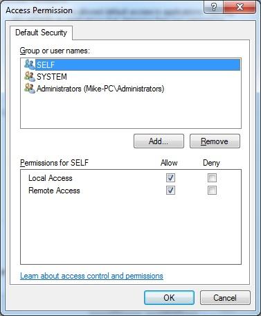 Install Prerequisite In the Access Permissions window click on the Add button.
