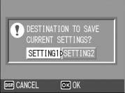 38) To register the current camera settings as My Settings, follow the steps below. 1 Change the camera settings to the settings to be registered as My Settings. 2 Display the SETUP menu.