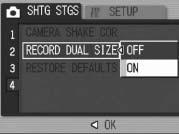 Shooting a Still Image with a Subfile (RECORD DUAL SIZE) 1 Various Shooting Functions When shooting a still image with [RECORD DUAL SIZE] set to [ON], the original still image is saved along with a