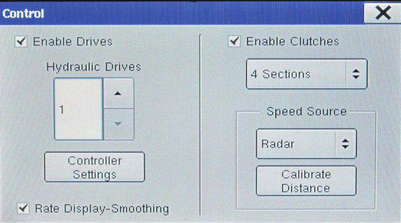 Rate Control Rate Control You can begin planting with the Kinze monitor by entering Rate Control information in six steps. 1. Press the Setup (wrench) tool, and the Setup screen opens.