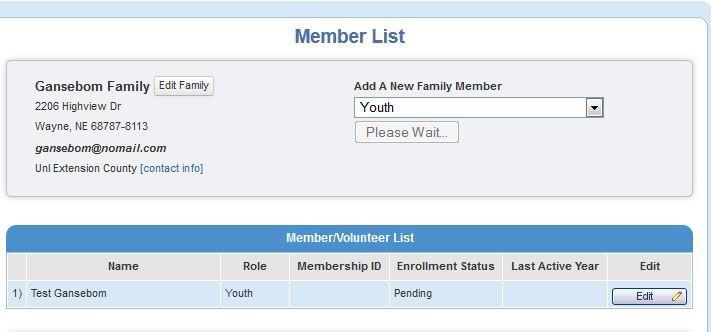 Enrolling More Members to a Family You will then have the ability to enroll another youth for your same household/family following the same steps when you select Add Youth.