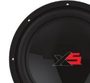XS12S SUBWOOFER COMMON SUBWOOFER ELEMENTS 12 SUBWOOFER SINGLE VOICE COIL 4 Ohm 1400 Watts Peak / 50 Watts RMS 2 Aluminum voice coil former Laminated paper cone Nitrile rubber surround Nomex
