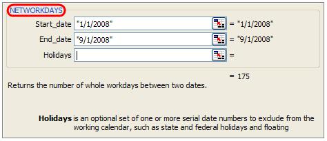 FIND TOTAL WORKING DAYS BETWEEN ANY 2 DATES, INCLUDING HOLIDAYS Helpful, with project plans, gantt charts =networkdays(start date, end date, list