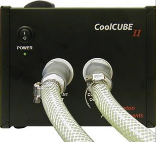 Chapter 16 Component Descriptions 255 16.5 CoolCUBE II Coolant Circulator (Option) Liquid-cooled PI-MAX4 cameras can cool to a lower temperature (typically -35 C) than air cooling.