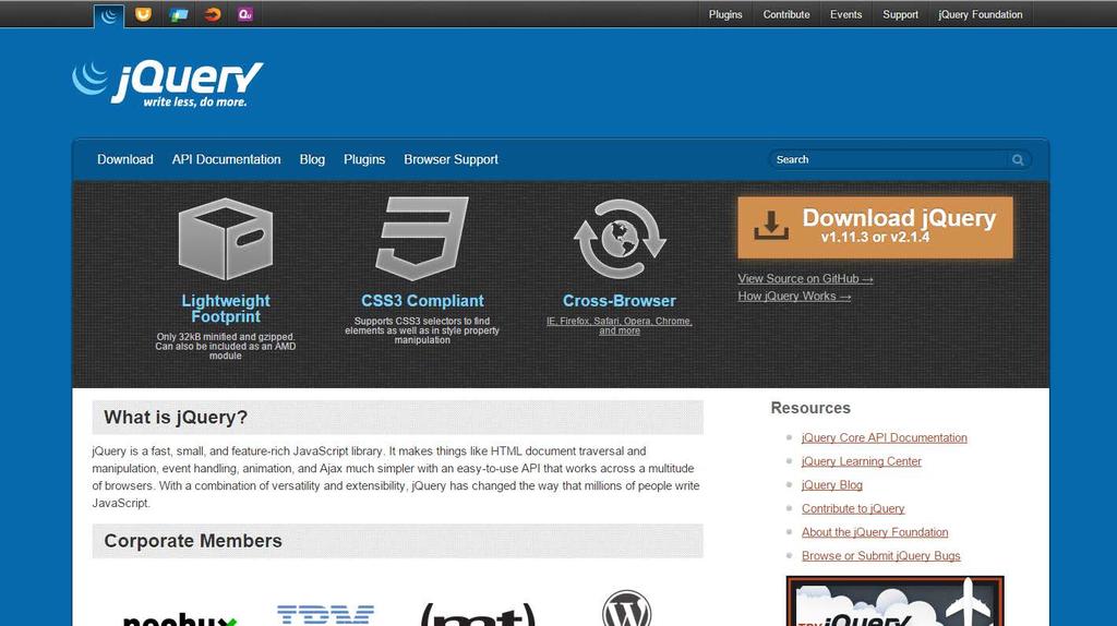 To Download jquery from jquery.com 1.