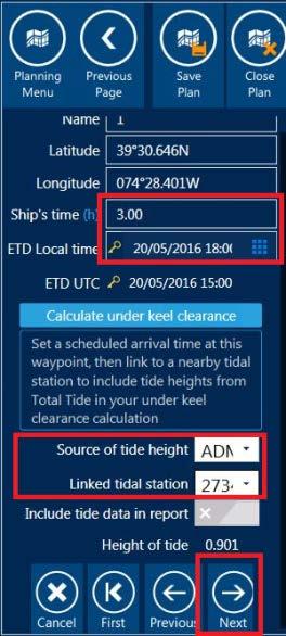 weather and chart quality. The software will have calculated your Dynamic UKC and if you are navigating safely a green tick will display.