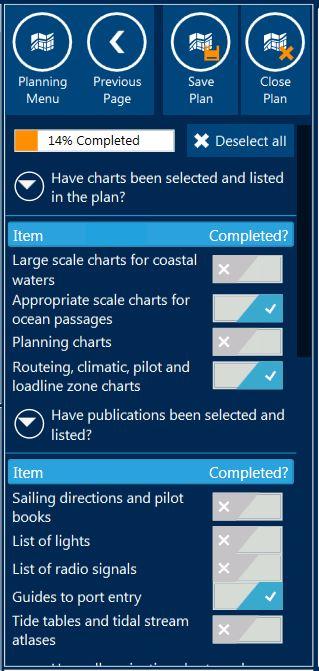 It also makes your progress clear to other reviewers of the plan. The checklist can be viewed once a plan has been created as shown below.