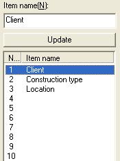 Using the List Editor The List Editor is used to create a memo list containing up to 20 items with up to 99 descriptions for each item. 1. Choose the number of items in the memo list.