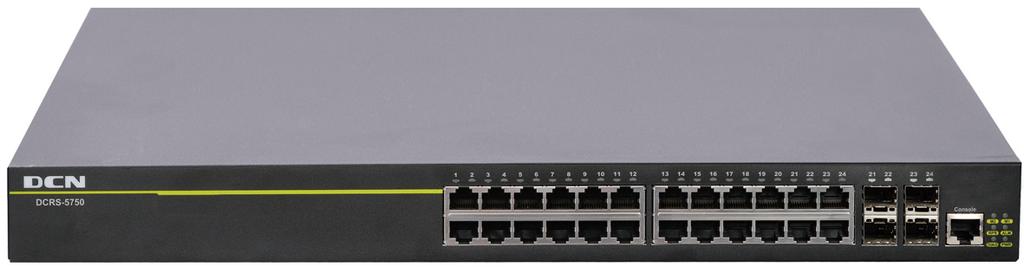 DCRS-5750-28T/ 28T-DC/28T-POE Key Features and Benefits Performance and Scalability DCRS-5750 series switch support wire-speed L2/L3 forwarding and high routing performance for IPv4 and IPv6