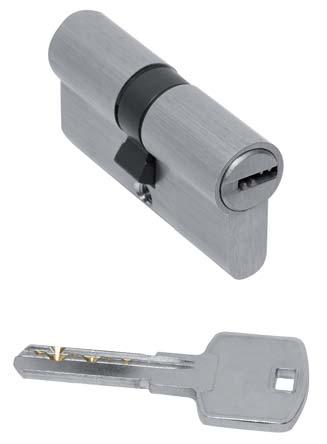 security cylinder 6 pins + 5 brass keys 60 60 mm. (30+30) Ref. KE-200603030NS Medidas / Sizes 60 mm. (30+30) / Satin Nickel Ref. KE-200603030LM Medidas / Sizes 60 mm.