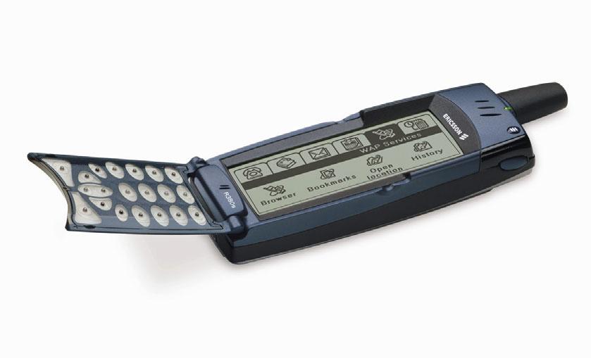 Fig. 4: The Ericsson R380 mobile phone (Picture courtesy of Ericsson) Restricted input capability: Mobile phones offer a keyboard with twelve keys for data input, which makes entering text a