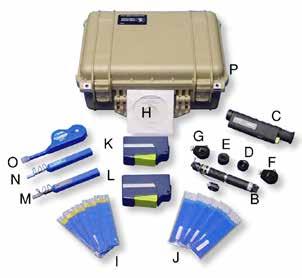 Accessories Fiber Inspection Kit ORDERING INFORMATION Product Description Image Quantity Optical Fiber Inspection and Cleaning Kit for Standard Connector Styles (LC, SC, ST, FC), MT-RJ, and MPO.