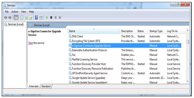 4. Run the Event viewer, and verify the status of the selected service (e.g., there should not be any error messages). 5.