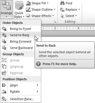 Chapter 14 Tips for Working with Objects Here's some additional information that you may find helpful when working with objects on slides: Inserted objects can be laid over one another.