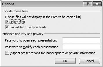 Select the additional presentation filename(s) from the Add Files dialog box and click Add. The presentation names are added to the list in the Package for CD dialog box.