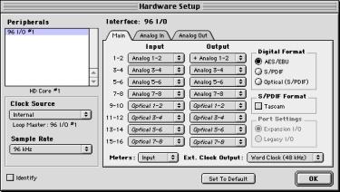 System Usage Window Displays information on CPU and DSP performance. To configure audio interfaces and other hardware peripherals: Choose Setup > Hardware Setup.