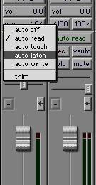 Once recorded, automation can be re-recorded, or displayed and edited graphically in the Edit window.