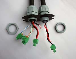 2. Thread the three connectors of the Multi-function cable and the connector of the