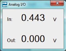 Analog I/O Tool16 16.1 Using the Analog I/O Tool The Analog I/O tool is launched from the Tools Menu in the TMI interface menu bar or the Tool Bar.