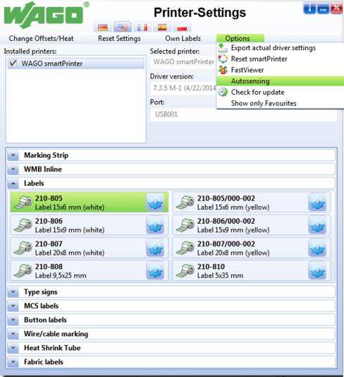 3. WAGO-Printer-Settings - Set Printer Settings WAGO-Printer-Settings Always use the most up-to-date version of the software.