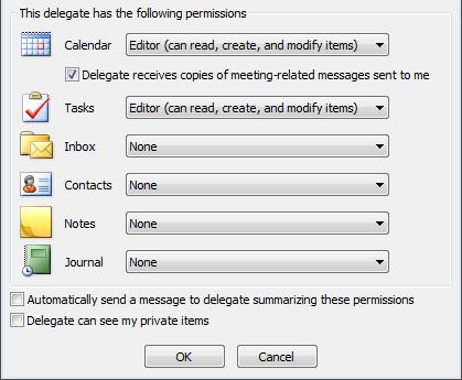 click on OK. You will then be able to see the person you have just added in your list of delegates.