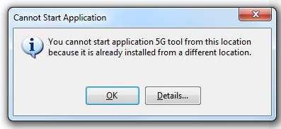 5.2 Upgrade from a previous version When a user tries to install the tool as described in paragraph First Installation, but an older version of the tool is still installed on the computer, the setup