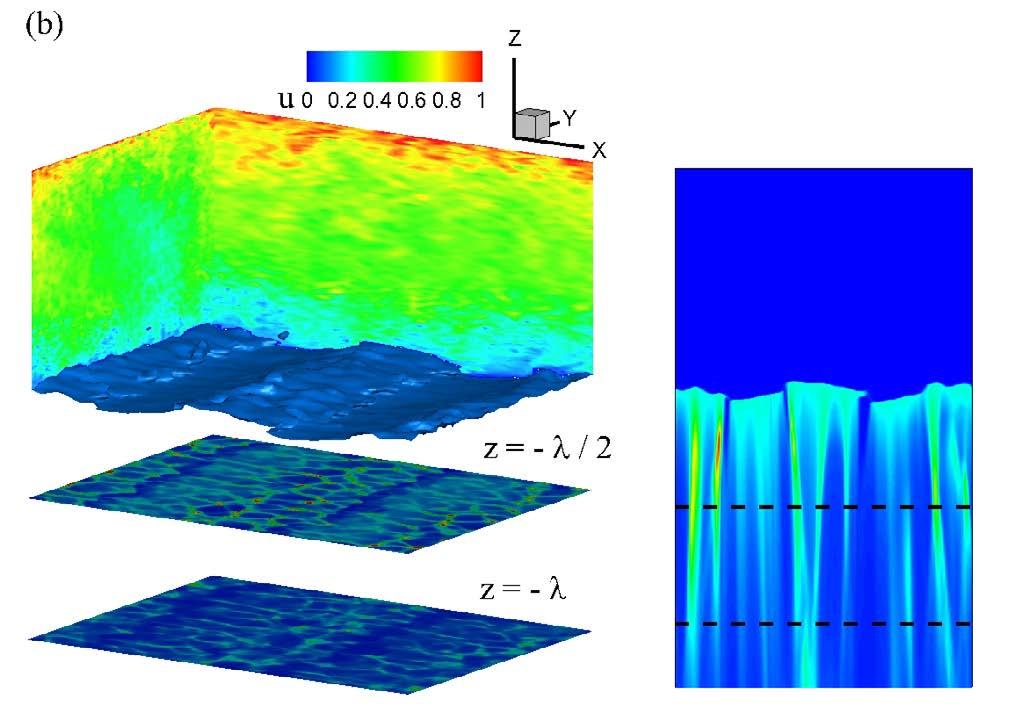 Figure 5. Irradiance field under wind-forcing, breaking waves captured in the wind-wave simulation.