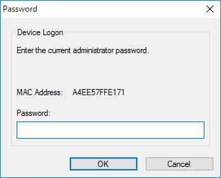 Appendix H When the password entry screen is displayed, enter the password, and then click OK. Transmit the settings.