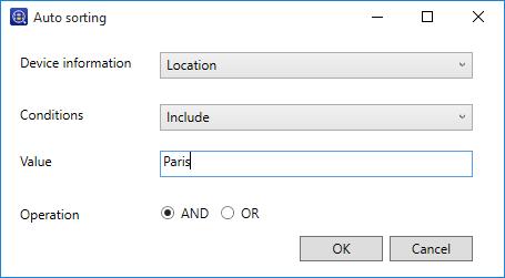 Installation Settings E Enter the new group name in Group Name. Enter up to 256 characters in Unicode for the group name. You cannot use \ or ;. F G H Click Enable auto filter.