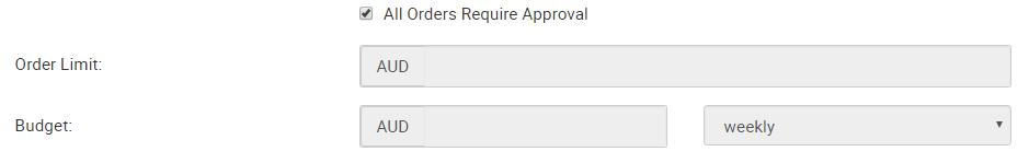 IMPORTANT: If this checkbox is ticked, then every order submitted by the User, will require the Customer Account Admin approval. The User will view this message when reviewing their order information.