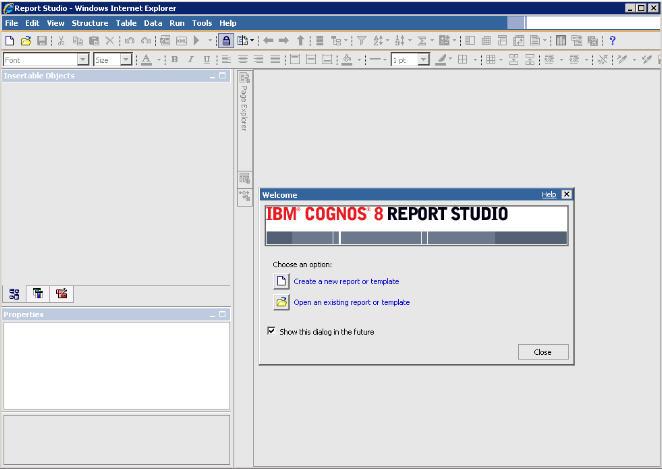 Figure 54. Report Studio For more information, see the Tioli Common Reporting topic collection on IBM Knowledge Center.