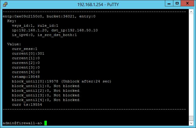 Sun Mgt Bonus Lab 2: Zone and DoS Protection on Palo Alto Networks Firewalls 11 vii. Notice how the continuous ping to 192.168.50.