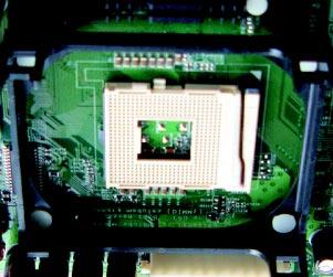 The CPU fits only in one correct orientation. DO NOT force the CPU into the socket to avoid bending of the pins. Step 4.