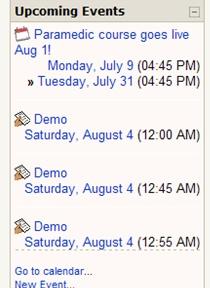 Upcoming Events: This is a summarized view of items pulled directly from calendar and/or activity logs. You can go directly to calendar to learn more about an item.