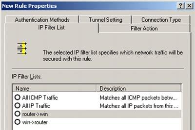 The Filters Properties screen will appear, as shown in Figure C-8. Select the Addressing tab. In the Source address field, select A specific IP Subnet, and enter the IP Address: 19